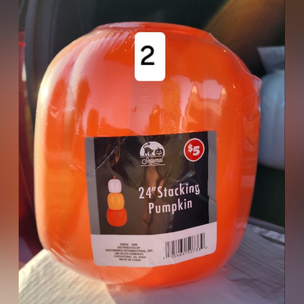 NEW Halloween Dollar Tree Stacking Pumpkins Multicolor